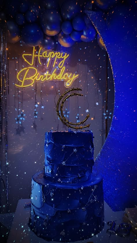 Temática de universo Astrological Birthday Party, Moon Theme Quinceanera, Starry Night Party Decorations, Star And Moon Party, Starry Night Birthday Theme, Under The Stars Birthday Party, Under The Stars Quinceanera Theme, Under The Stars Sweet 16, Sweet Sixteen Themes