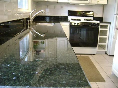 Emerald Pearl granite and white cabinets Granite Countertops Backsplash, Emerald Pearl Granite, Pearl Granite Countertops, Blue Granite Countertops, Kitchen Design Countertops, Granite Countertops Colors, 2022 Kitchen, Kitchen Countertop Materials, Kitchen Diy Makeover