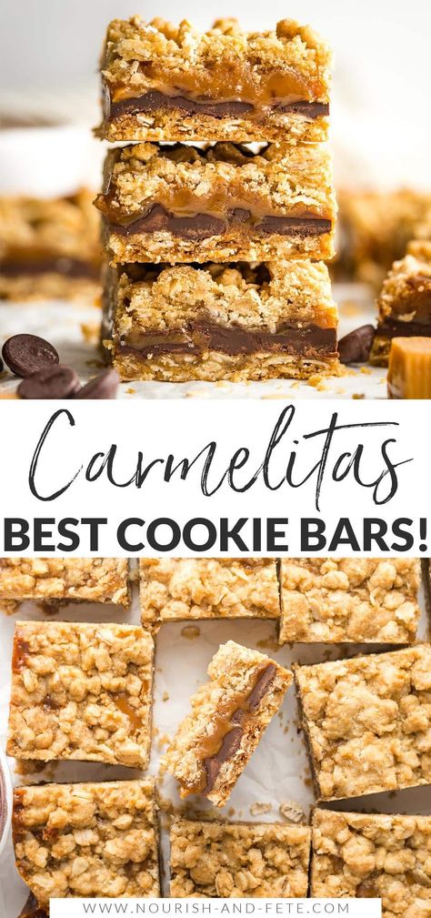 12 Tomatoes Carmalitas, Carmelita Bars Recipe, Fool Proof Cookies, Carmalitas Bar, Cookies With Caramel Squares, Carmaleta Bars Recipe, Carmelitas Recipe 9x13, Carmaleta Bars, Oatmeal Carmelitas Bars