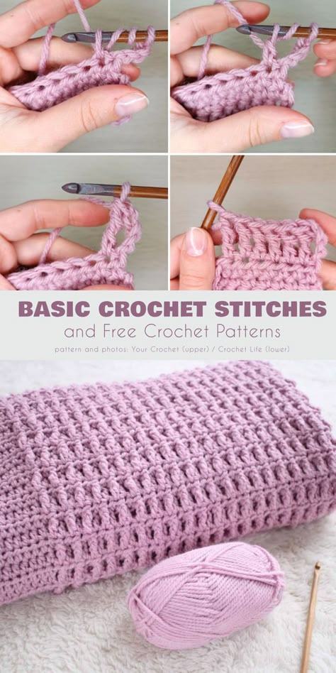 Crocheting can be both fun and relaxing, and learning the basic stitches is a great way to get started. You will be surprised how many projects you can make knowing only 2 crochet stitches! Below, I will give you full overview of the crochet stitches and show you how to start. Advance Crochet Stitches, Crochet Types Stitches, Handy Craft, Crochet Project Free, Crochet Graphs, Simple Projects, Crochet Hack, Basic Stitches, Easy Crochet Projects