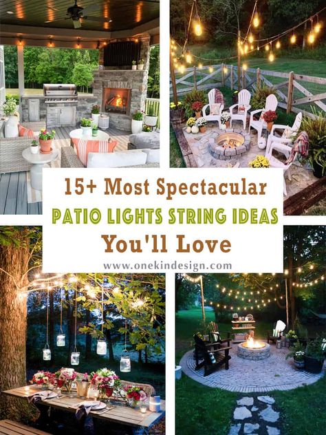 15 Most Spectacular Patio Lights String Ideas You'll Love Garden String Light Ideas, Pergola Patio Lights, Covered Patio Lights, Patio String Lights Ideas Backyards, Backyard Lights String, Covered Patio Lighting Ideas, Patio Lights String Ideas, Patio Lights String, Patio Lighting Ideas