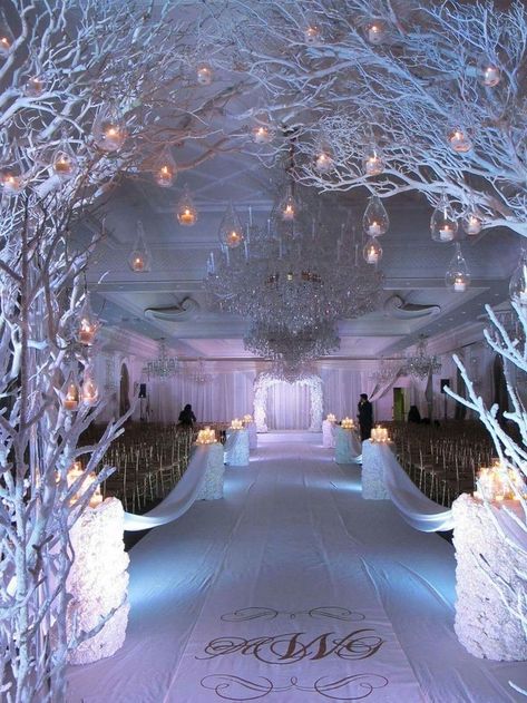 Winter Wonderland Wedding Decorations, Wonderland Wedding Decorations, Winter Wonderland Wedding Theme, Wonderland Wedding Theme, Wonderland Decorations, Reception Entrance, Rustic Wedding Decorations, Elegant Winter Wedding, Indoor Wedding Ceremonies