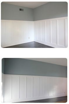 Bead board for scrap room Tall Wainscotting, Bathroom Yellow, Yellow Cape Cod, Wainscoting Nursery, Wainscoting Kitchen, Wainscoting Ideas, Wainscoting Bedroom, Dining Room Wainscoting, Wainscoting Styles