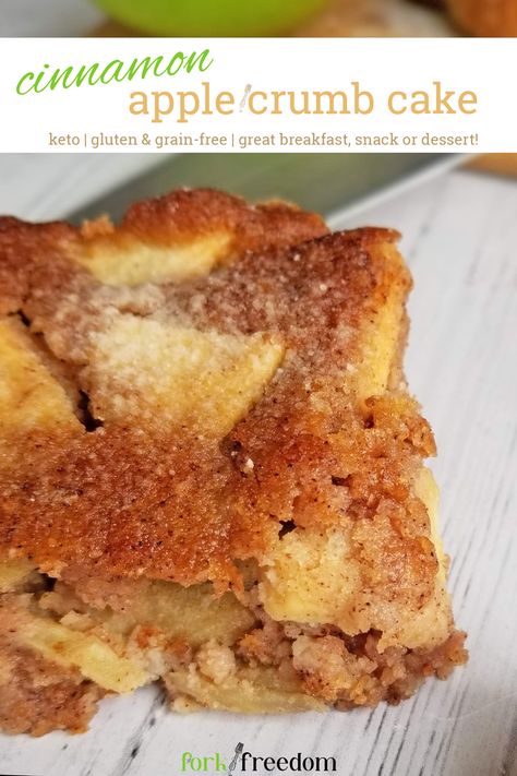 Pie Fries, Cinnamon Apple Cake, Low Carb Grain, Apple Crumb Cakes, Keto Cakes, Keto Baking, Apple Crumb, Low Carb Low Fat Recipes, Diet Inspiration