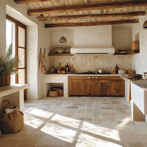 Embracing Simplicity with Mediterranean Minimalist Interior Design Ideas • 333+ Art Images Mediterranean Minimalist Kitchen, Interior Country Style, Minimal Rustic Kitchen, Meditteranean Kitchen, Mediterranean Design Interior, Mallorca Interior Design, Mediterranean Homes Interior, Mediterranean Minimalist Interior, Minimalist Mediterranean