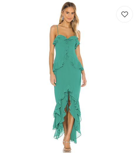 Lovers And Friends Melissa Gown, Revolve Gowns, Sorority Formal Dress Long, Revolve Prom Dress, Sorority Formal Dresses, Formal Beach Wedding, Sorority Formal Dress, Lovers And Friends Dress, Kelly Green Dresses