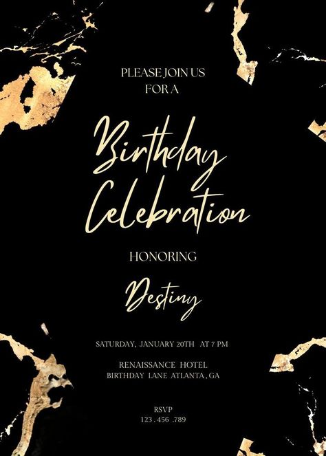 Bday Dinner Invitation, Men Invitation Birthday, Men’s Birthday Invitation, Invations Birthday, Save The Date Birthday Party Invitations, Birthday Invites For Adults, Birthday Dinner Flyer, Birthday Party Invitations For Adults, Gold Invitations Birthday