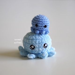 Crochet the OCTOPUS SQUISH in 20 minutes! · Free Amigurumi Crochet Pattern - Sweet Softies | Amigurumi and Crochet Pocket Octo Crochet Pattern, No Sew Crochet Octopus, Crochet Octopus Free Pattern Amigurumi, Blanket Yarn Amigurumi Free Pattern, Amigurumi Octopus Free Pattern, Squid Crochet Pattern Free, Squish Crochet Pattern, Tiny Amigurumi Free Pattern, Mini Octopus Crochet Pattern