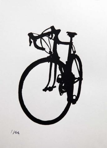 Bicycle Art Print, Bike Silhouette, Bike Print, Bicycle Painting, Pink Bike, Fixie Bike, Bicycle Art, Bicycle Race, Artist Interview