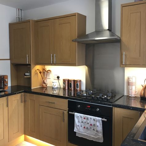 Kitchen makeover on a budget of £80 – you won't believe the results! Small Dark Kitchen Makeover, Frenchic Kitchen Makeover, Diy Kitchen Makeover On A Budget, Council Kitchen Makeover, Modern Kitchen Diy, Beech Kitchen Cabinets, Blue Gray Kitchen, Kitchen Upcycle, Upcycle Kitchen