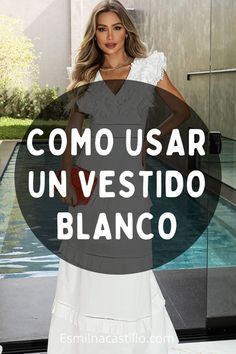 Un vestido blanco es una parte que no puede faltar en ningún fondo de armario. Te cuento cómo llevarlo con bastante estilo. La parte estrella del verano. Un vestido blanco tiene opciones infinitas en el momento de combinarlo. Asi sea corto, extenso, midi, de tirante ancho o más ceñido. El blanco es un color que combina completamente con algún otro tono. Estimula y resalta el bronceado de la piel. Además te facilita hacer looks de diferentes estilos, románticos, ibicencos, distinguidos. Midi Outfits, Look Casual Chic, Outfit Primavera, Plus Size Beauty, Fashion Mistakes, Style Mistakes, Formal Outfit, Chic Dress, Curvy Fashion