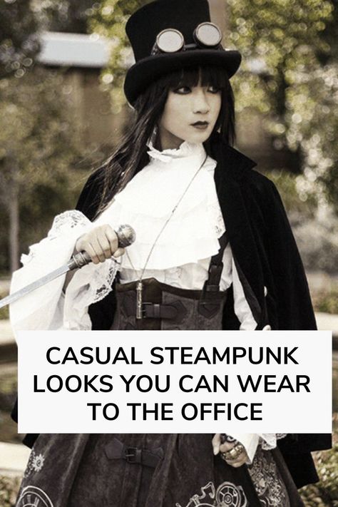 Steampunk Outfit Ideas Summer Steampunk Outfits, Steampunk Outfits Casual, Subtle Steampunk Fashion, Steampunk Everyday Outfits, Everyday Steampunk Casual, Simple Steampunk Outfit, Steampunk Casual Outfits, Modern Steampunk Fashion Women, Steam Punk Outfits Women