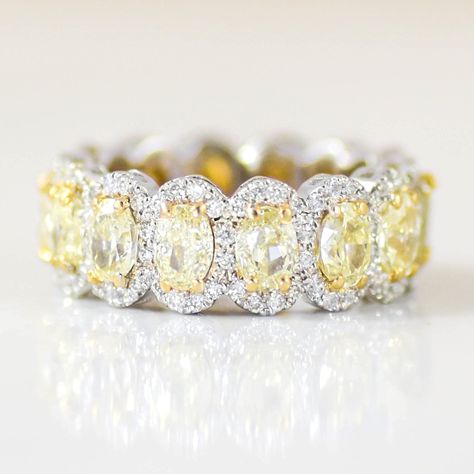 Yellow Diamond Eternity Band, Yellow Diamond Wedding Band, Getty Wedding, Affordable Wishlist, Fancy Yellow Diamond, Love Band, Bangles Jewelry Designs, Ring Stacking, Gifts For My Wife