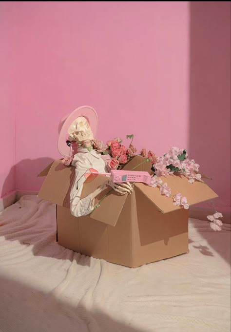 Sleepcore Aesthetic, Vase Photoshoot, Happy Skeleton, Chinese Art Painting, Aesthetic Photoshoot, Doll Aesthetic, Hello Kitty Cake, Human Poses Reference, Flower Background Wallpaper