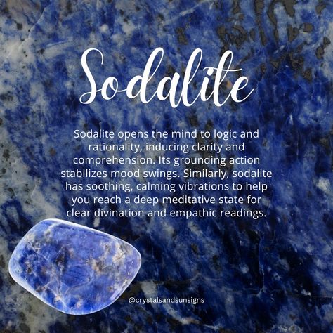 Sodalite and lapis lazuli are both blue gemstones, but they differ in composition and formation. Sodalite is a mineral composed of sodium, aluminum, and silicon, while lapis lazuli is a rock consisting of several minerals, including lazurite, calcite, and pyrite. Sodalite is classified as a mineral due to its uniform chemical makeup, whereas lapis lazuli is considered a rock due to its mixture of different minerals. 🌌 #SodalitevsLapisLazuli #MineralvsRock 🪨 Crystals Collection, Natural Philosophy, Woo Woo, Spiritual Crystals, Types Of Crystals, Baby Witch, Gemstone Pendants, Blue Sodalite, Blue Lapis