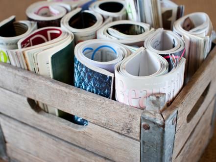 Hide Storage Bins, Creating Storage, Den Makeover, Hide Trash Cans, Laundry Closet Makeover, Coastal Apartment, Wine Basket, Hiding Ugly, Magazine Storage