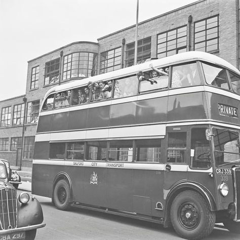 A Salford City Trabsport bus in the 1960s Manchester Buses, Odeon Cinemas, Salford City, Colgate Palmolive, Salford, Bus Coach, Power Station, Historical Events, On Film