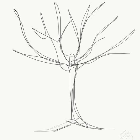 Family tree One Line Tree Tattoo, Minimalist Tattoo Tree, One Line Tree, Tree Outline Tattoo, Line Tree Tattoo, Minimalist Tree Tattoo, Colorado Tattoos, Tree Line Tattoo, Tree Line Drawing