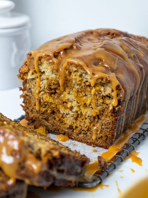 Butterscotch Banana Bread, Bread Recipes Vegan, Recipes With Butterscotch Chips, Butterscotch Ganache, Butterscotch Bread, Butterscotch Muffins, Berry Banana Bread, Strawberry Banana Bread Recipe, Paleo Banana Bread Recipe