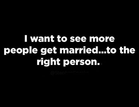 I know some people that got married to the wrong person including myself. The person stated that they almost walked away on the actual wedding day and was miserable for many years...no love, no romance, no affection, just felt like they had a roommate. How is that even a marriage? That feels more like a life sentence. Marriage is supposed to feel good and you are supposed to be happy with the person you are committing your life to. If it feels like a burden or an obligation its not going to last Miserable Marriage, Marrying The Wrong Person, Personal Affirmations, No Romance, A Burden, No Love, Life Sentence, Marriage Is, Wrong Person