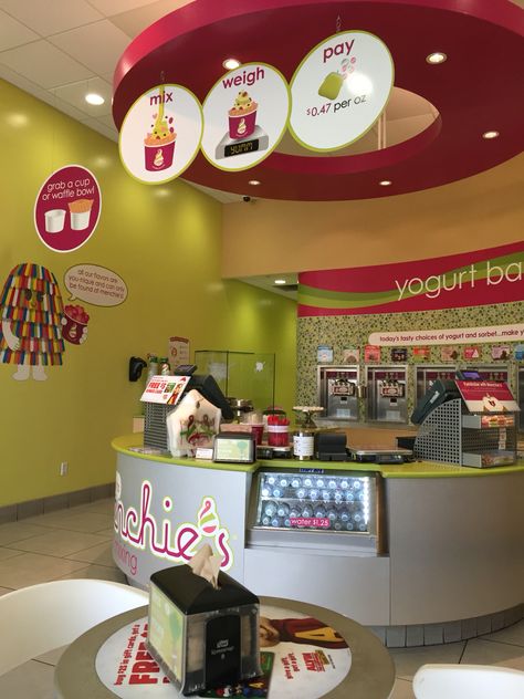 Menchie's, Monrovia, CA Menchies Frozen Yogurt, Waffle Bowl, Yogurt Bar, Frozen Yogurt Shop, Yogurt Shop, 16th Birthday Party, Bettering Myself, Sweet Life, Frozen Yogurt