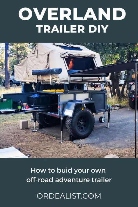 DIY Overland Trailer Diy Overland Trailer Plans, Overland Trailer Ideas, Diy Offroad Trailer, Overland Camper Trailer, Camper Build Diy, Diy Camper Trailer Plans How To Build, Overland Trailer Diy, Diy Camp Trailer, Overlanding Tacoma