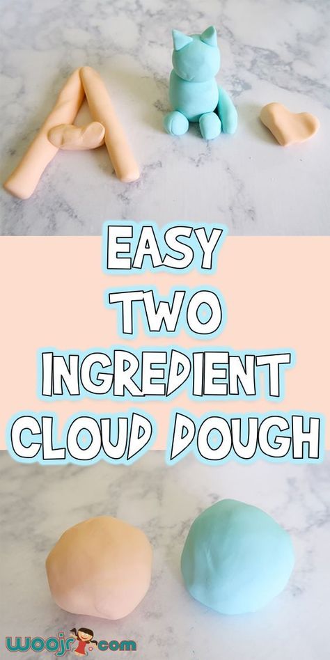 Let's make this Easy 2 Ingredient Cloud Dough today! It's inexpensive to make, can be colored, and smells so much better than traditional play doughs. Cloud Dough Recipe, Babysitting Activities, Babysitting Crafts, Cloud Dough, Kid Experiments, 2 Ingredient, Toddler Fun, Fun Crafts For Kids, Easy Crafts For Kids