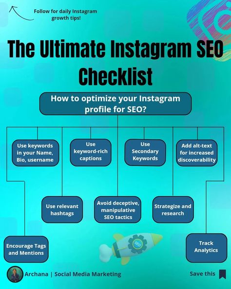 🔎 Find out how to optimize your Instagram profile for SEO! ⬆️ Want your Instagram content to get seen and rank higher in search? Mastering a few key SEO strategies can boost your visibility and discoverability on the platform. From optimizing your profile to using the right hashtags and keywords, there are some simple yet effective tips to help more of your ideal audience find you organically. Give these Instagram SEO best practices a try to up your game: 1. Your name field, Bio & Userna... Instagram Seo, Seo Strategies, Seo Ranking, Instagram Content, Instagram Growth, Seo Strategy, Find You, Best Practice, Best Practices