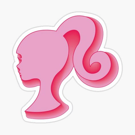 Barbie Tattoo, Gradient Icon, Barbie Party Decorations, 00s Nostalgia, Fairy Stickers, Homemade Stickers, Barbie Birthday Party, Barbie Theme, Pop Stickers