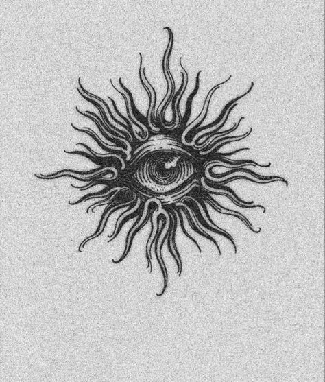 Eye And Sun Tattoo, Sun And Eye Tattoo, Sun With Eye Tattoo, Sun Eye Tattoo, Sun Tattoo Men, Christus Tattoo, Trippy Tattoo, Eye Tattoos, Simple Tattoos For Guys