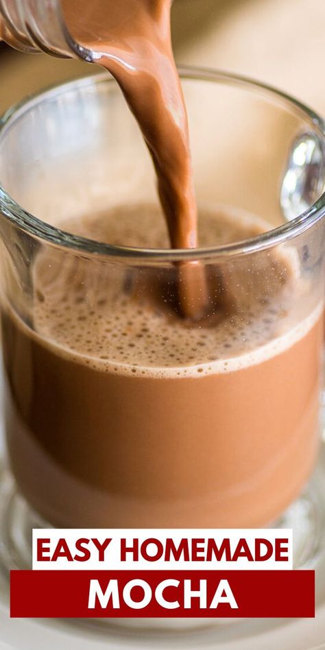 Fancy Beverages, Mocha Coffee Recipe, Mocha Latte Recipe, Mocha Creamer, Winter Beverages, Homemade Mocha, Mocha Drink, Coffee Punch, Homemade Coffee Creamer