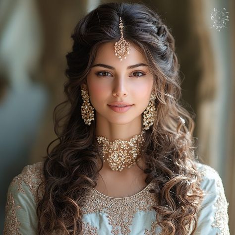 Indian Bridal Hairstyles – 20 Stunning Wedding Hairstyles - Hair Guru Indian Bridal Hairstyles Open Hair, Hairstyle For Wedding Saree, Waterfall Braid Wedding Hair Indian, Braid Hairdo Wedding, Bridal Braided Hairstyles Indian, Hair Down Indian Bride, Indian Bride Wedding Hairstyles, South Bridal Hairstyle, Hair Do For Saree