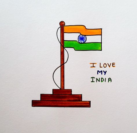 Subscribe my YouTube channel for more creative Drawings National Flag Drawing For Kids, Constitution Of India Drawing, Flag Drawing For Kids, National Flag Drawing, Festive Drawings, Indian Flag Drawing, Indian National Flag, Independence Day Drawing, Chemistry Basics