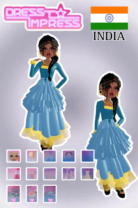 • 🏵️ • - #fyp #dti #dresstoimpress #dress #to #impress #roblox #dtiideas #aesthetic #outfitideas #dresstoimpressideas #idea #board #pin #robloxpin #robloxdti #robloxdresstoimpress India Dress To Impress, Culture Dress To Impress, Dress To Impress Indie, I Would Never Wear This Dress To Impress, Your Culture Dress To Impress, Sci Fi Dress, Brazilian Dress, Tiana Dress, Dti Ideas