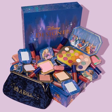 shopDisney on Instagram: “Want to be the Belle of the ball? 🌹 . ✨SWEEPSTAKES✨ . We've teamed up with @ColourPopCosmetics for a sweepstakes to celebrate the launch of…” Disney Cosmetics, Midnight Masquerade, Makeup Package, Leather Makeup Bag, Disney Makeup, Colourpop Cosmetics, Downtown Disney, Believe In Magic, Do You Believe