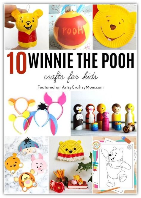 Winnie The Pooh Crafts, Pooh Crafts, Winnie The Pooh Day, Winnie The Pooh Cartoon, Punny Valentines, Fun Crafts To Do, Owl Crafts, Disney Day, Fall Crafts For Kids