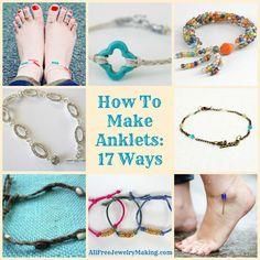 How To Make Anklets:     How To Make Anklets: 17 Ways How To Make Anklets, Diy Anklets, Jewelry Homemade, Hemp Anklet, Hemp Macrame, Anklets Diy, Ankle Bracelets Diy, Beaded Ankle Bracelets, Anklet Designs