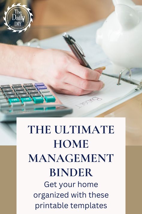 Printable Household Binder Templates to Organize Your Home Budget, Maintenance, Repairs, Renovations, Cleaning & more! Household Management Printables, Homeowner Binder, House Binder Organization, Home Maintenance Binder, Household Management Binder, Simplify Home, Cleaning Lists, Home Maintenance Schedule, Home Organization Binders