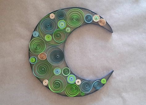 #quilling #moon Pretty Moon, Moon Pendant, Moon, Pendant