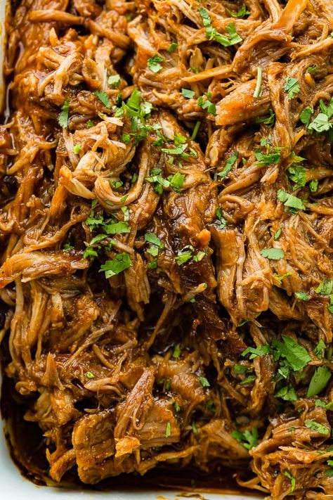 If you've ever been to Utah you've probably had Cafe Rio, specifically Cafe Rio Sweet Pork. Oh it's so good! We've perfected the Cafe Rio Sweet Pork Copycat Recipe! #caferio #sweetpork #pork #shreddedpork #copycat #copycatrecipe #porkrecipe #caferiocopycat #mexican #dinnerrecipe #recipe Utah Recipes, Sweet Pulled Pork, Cafe Rio Sweet Pork Recipe, Cafe Rio Pork, Sweet Pork Recipe, Pocket Recipes, Cafe Rio, Oh Sweet Basil, Sweet Pork