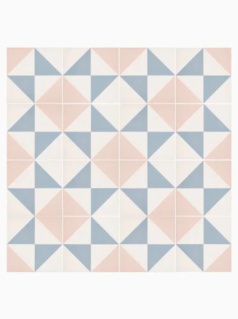 Pink Tile Bathroom, Blue Tile Patterns, Hall Tiles, Tiled Hallway, Printed Tile, Pink Tiles, Kitchen Diy, Blue Tiles, Porcelain Flooring