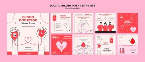 Donation Social Media Design, Event Poster Template, Instagram Stories Template, Post Ad, Blood Donation, Takashi Murakami, Social Media Campaign, Event Poster, Instagram Design