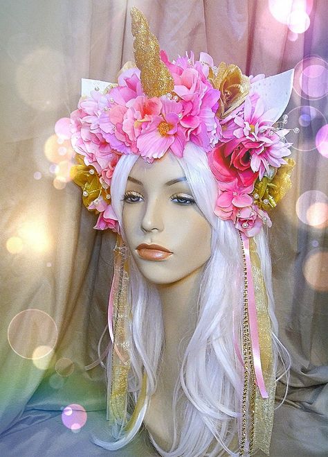 Unicorn Cosplay, Unicorn Cosplay Costumes, Fantasy Horned Headpiece For Festival, Pink Unicorn Costume, Diy Unicorn Horn For Horse, Diy Unicorn Horn Headband, Unicorn Horn Cosplay, Diy Masquerade Mask, Unicorn Headpiece