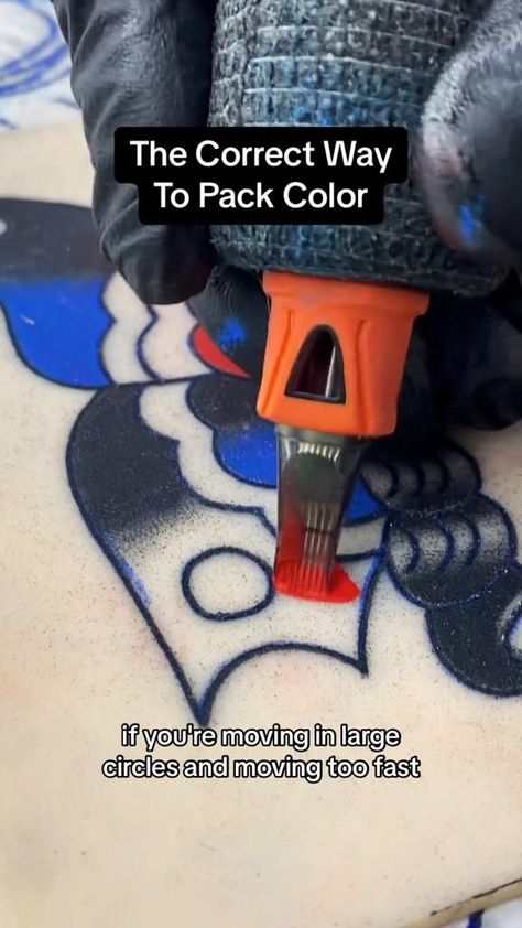 Packing color when learning to tattoo can be this simple #beginertattooartist #howtotattoo #tattoosetup #tattootips #tattooartist #howtotattooforbegin #7739 #adsonreels | Emokingpin Color Packing Tattoo Technique, Tattoo Supply List, How To Tattoo Step By Step, Tattooing For Beginners Learning, Learning To Tattoo, Tattooing Tips, Tattooing 101, Tattoo Artist Tips, How To Tattoo