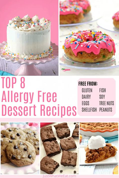 Dairy Soy Gluten Free Desserts, Nut And Dairy Free Desserts, Gluten Dairy Egg Peanut Free Recipes, Allergy Friendly Recipes Desserts, Soy And Nut Free Recipes, Tree Nut Free Recipes, Gluten Dairy Egg Nut Free Desserts, Gluten Dairy Soy Egg Free Recipes, Gluten Free Soy Free Desserts