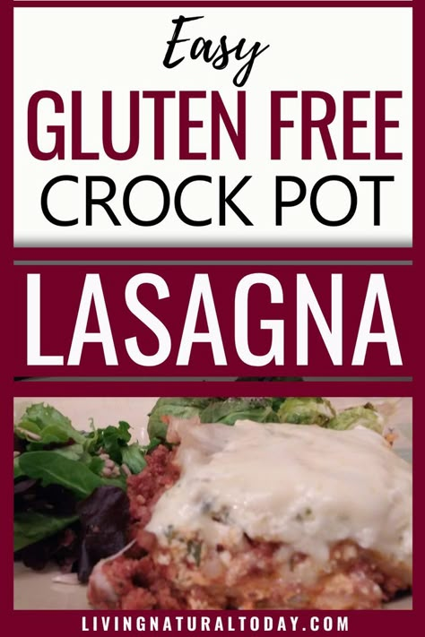 Gluten Free Crock Pot Lasagna, Gluten Free Crockpot Lasagna, Gluten Free Crock Pot, Gluten Free Lasagna Recipe, Pot Lasagna Recipe, Italian Crockpot Recipes, Dairy Free Lasagna, Crock Pot Lasagna, Gluten Free Lasagna Noodles