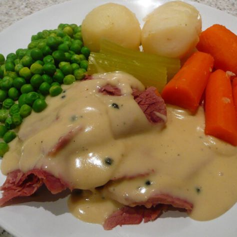 Top 23 Sauces to Serve with Corned Beef – Happy Muncher Corned Silverside Slow Cooker, Silverside Slow Cooker, Sauce For Corned Beef, Slow Cooked Silverside, Silverside Recipe, Corned Beef Sauce, Dinner Pictures, Best Sauces, Easy White Sauce