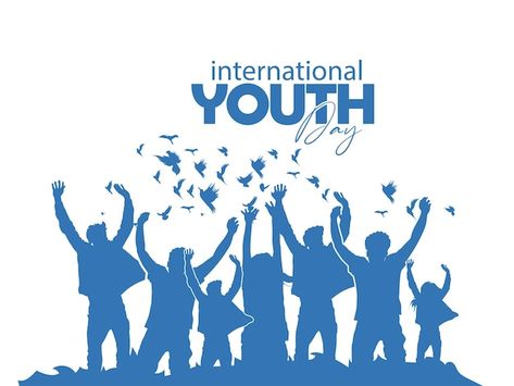 Vector international youth day celebrati... | Premium Vector #Freepik #vector #youth-day #youth-background #young-background #youth Happy Youth Day, Youth Logo, International Youth Day, Real Estate Marketing Design, Youth Day, Photo Logo Design, Friendship Day, Photo Logo, Marketing Design