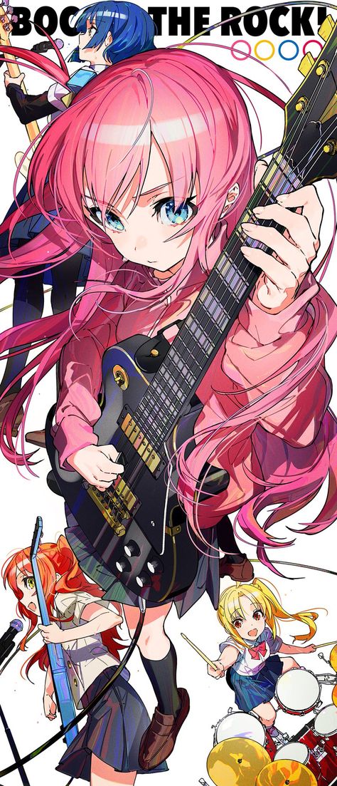 Manga Guitarist, Guitarist Drawing Reference, Bocci The Rock, Bochi On The Rock, Bocchi The Rock Ryo, Breakcore Aesthetic, Mika Pikazo, Konosuba Wallpaper, 캐릭터 드로잉