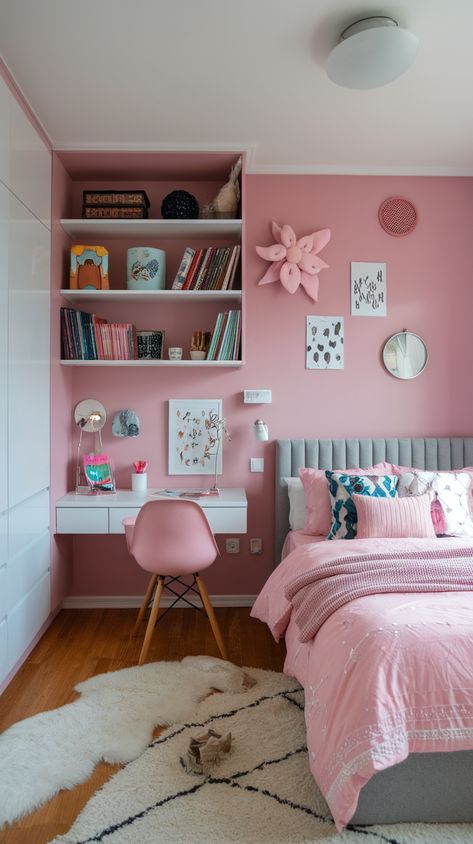 15 Teenage Girl Bedroom Ideas for a Stylish and Personal Space » Comfy Ideas 10 Year Girl Bedroom Ideas, Small Teenage Girl Bedroom Ideas, Small Teenage Girl Bedroom, Cozy Fall Bedroom, Girl Bedroom Ideas, Old Room, Fall Bedroom, Teenage Bedroom